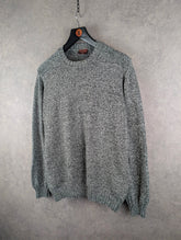 Burton Jumper Mens XL Extra Large Grey Knitted Vintage Cotton